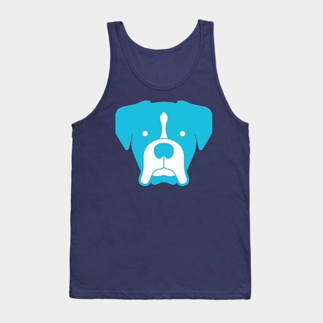 Blue Boxer Tank Top by SMcGuire